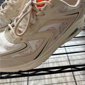 Skechers Cream and  Retro-Inspired Sneakers